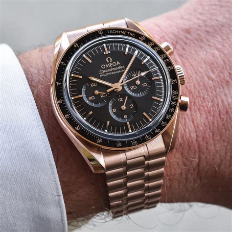 omega speedmaster moonphase sedna gold|omega speedmaster moonwatch sedna gold.